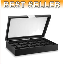 Load image into Gallery viewer, Stunning 24 Slot Watch Box with Glass Top - Modern Storage for Men’s Watches
