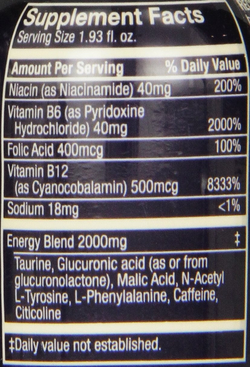 Extra Strength Berry & Grape Variety Pack - Sugar-Free Energy Drink (Pack of 2)