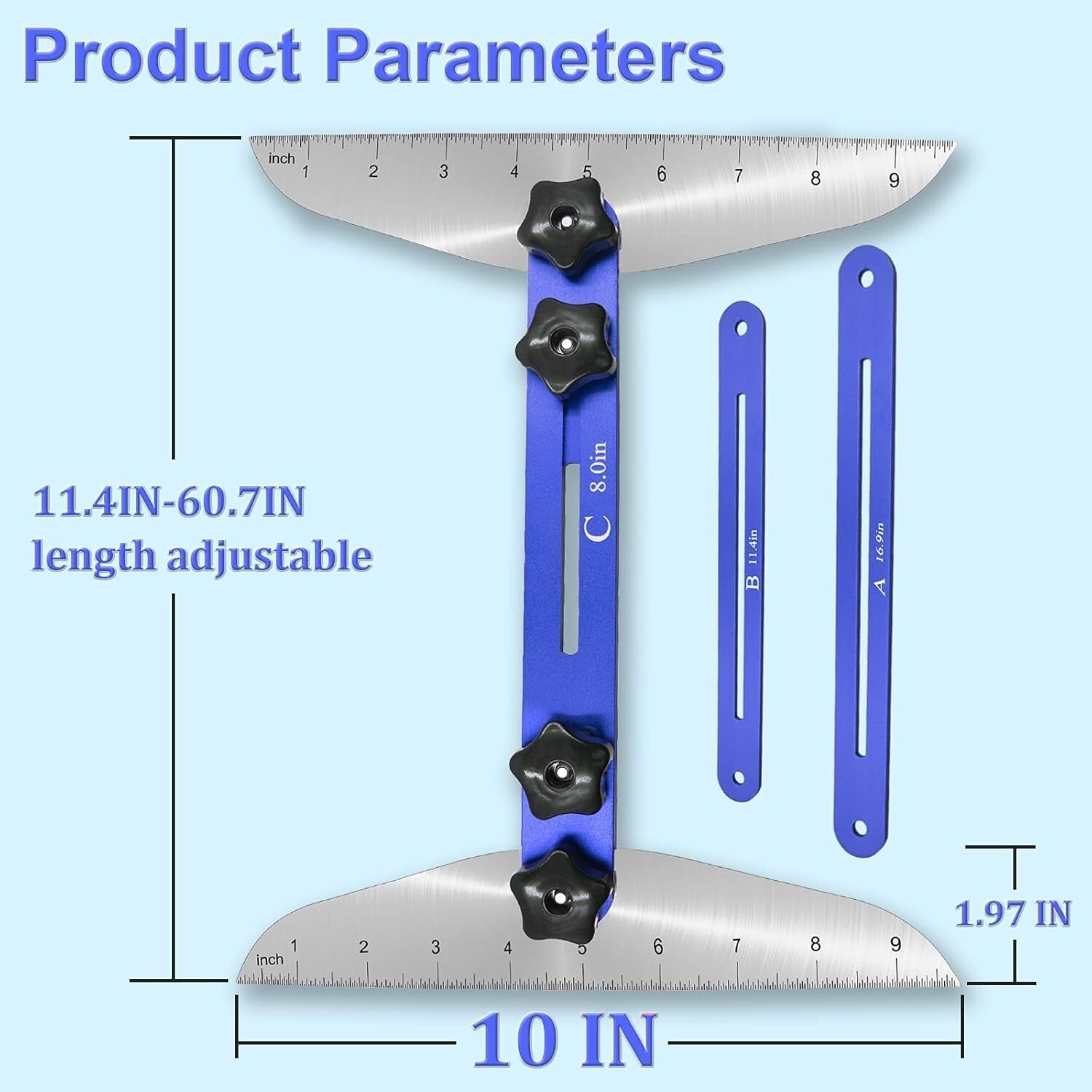 High-Quality Adjustable Stair Template Tool - For Precise Measurements & Cuts