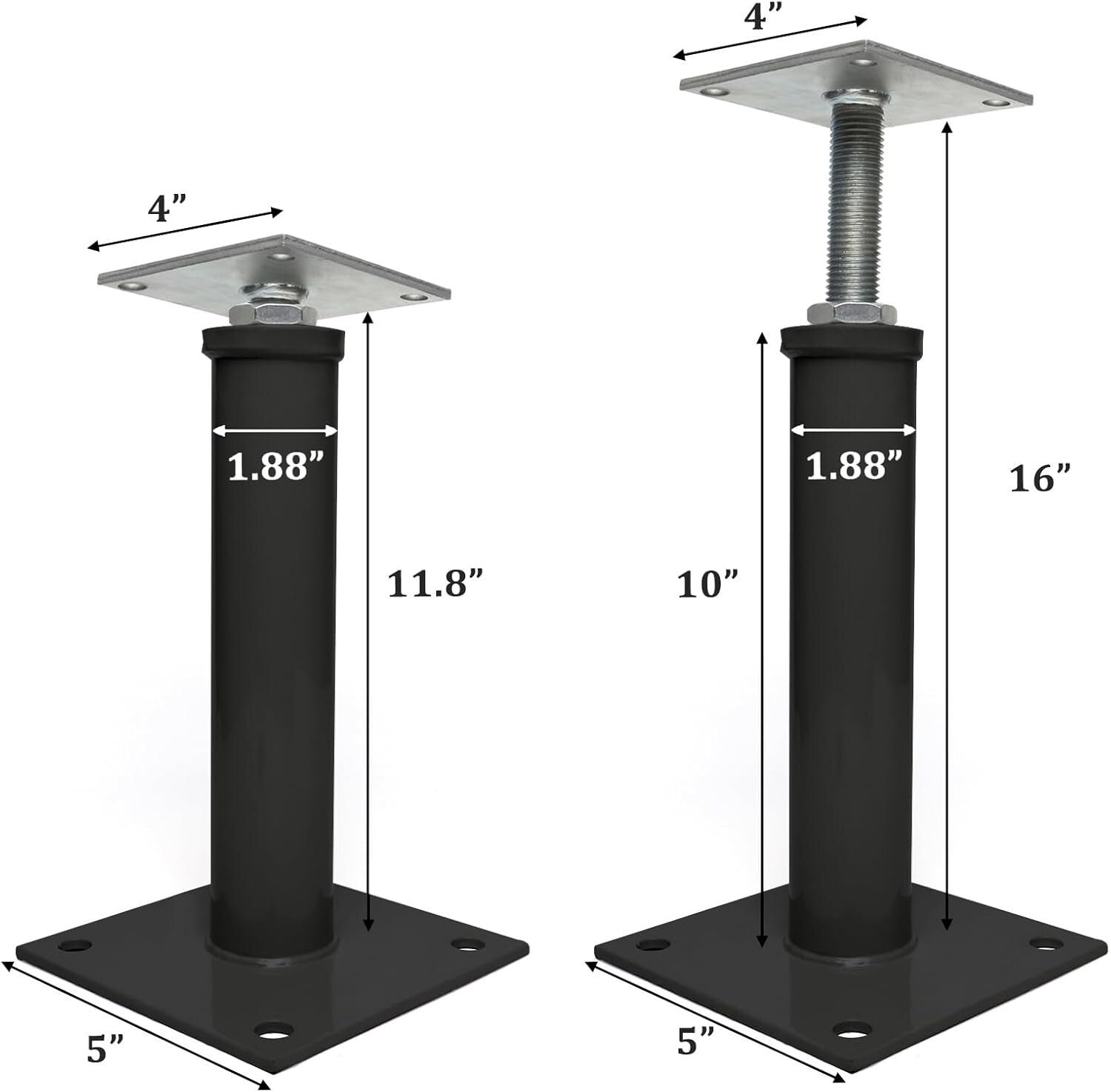 Versatile Adjustable House Jacks - Temporary Support for Heavy-Duty Areas, 4 PCS