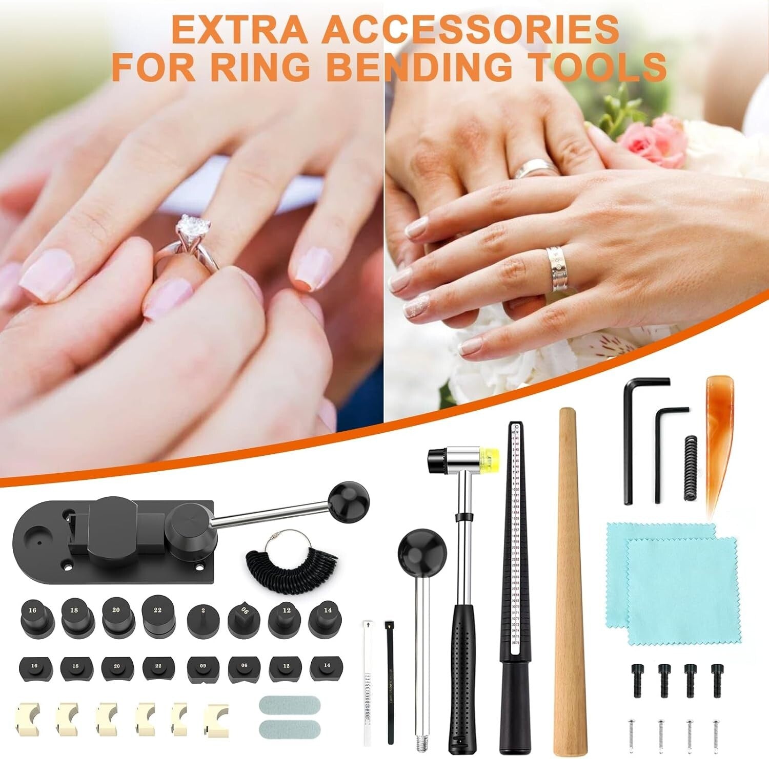 Durable Solid Steel Ring Bending Set with Nylon and Iron Dies for Custom Crafts