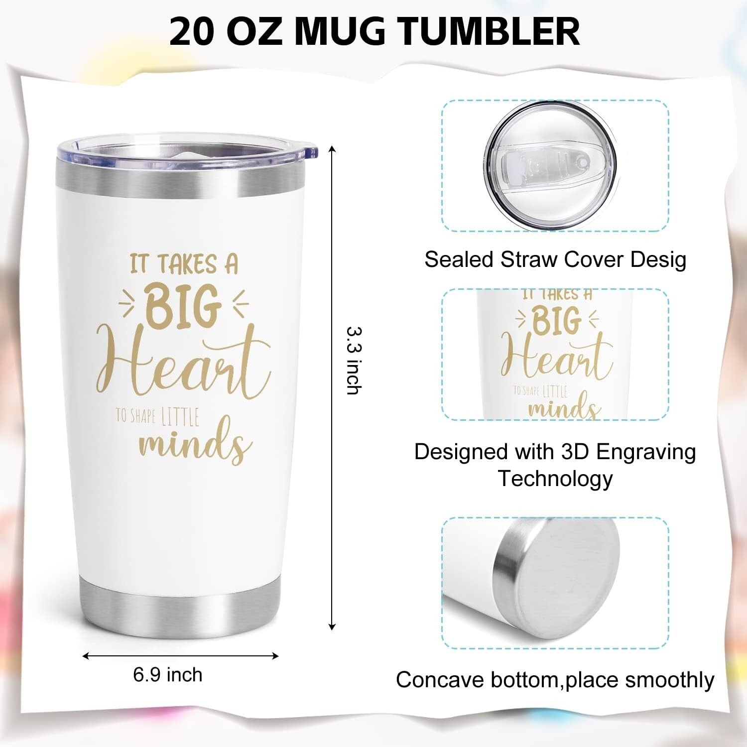 Stylish 12 Piece Teacher Appreciation Set with Tumblers & Personalized Gifts