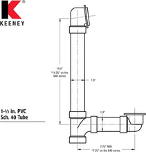 Load image into Gallery viewer, Tarnish-Free Brushed Nickel Bath Drain with PVC Tubing for Easy Installation