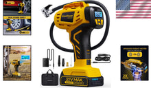 Load image into Gallery viewer, Cordless Tire Inflator with 21V Battery &amp; Flashlight - Perfect for Nighttime Use