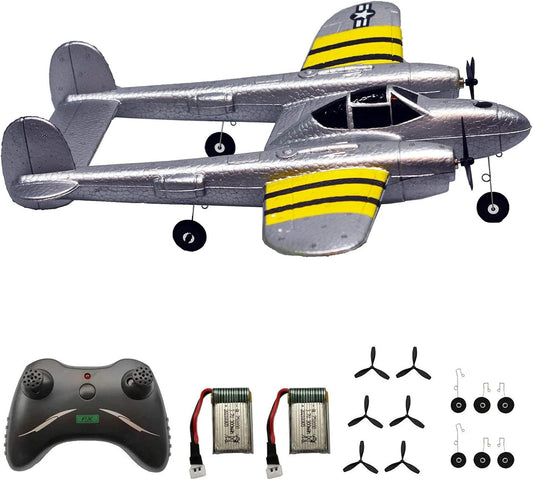 P38 Lightning RC Plane - Remote Control Airplane for New Pilots, 12-Min Flight