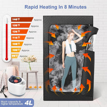 Load image into Gallery viewer, Home Steam Sauna with 4L Generator - Fast Heating &amp; Ultra Thick Cotton Design