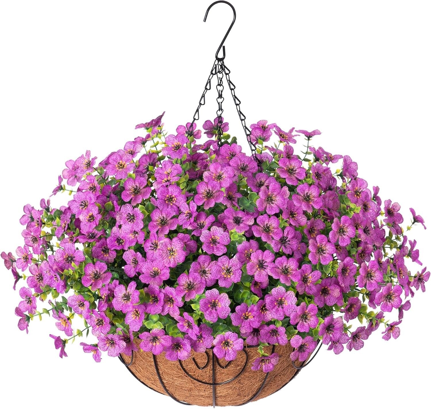 Realistic Artificial Daisy Hanging Basket for Indoor and Outdoor Spring Style