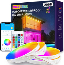 Load image into Gallery viewer, Multicolor Waterproof LED Rope Lights - App Control &amp; Music Sync for Outdoor Fun