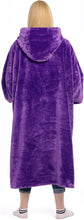 Load image into Gallery viewer, Machine Washable Violet Hoodie Blanket - Cozy Wearable Blanket for All Occasions