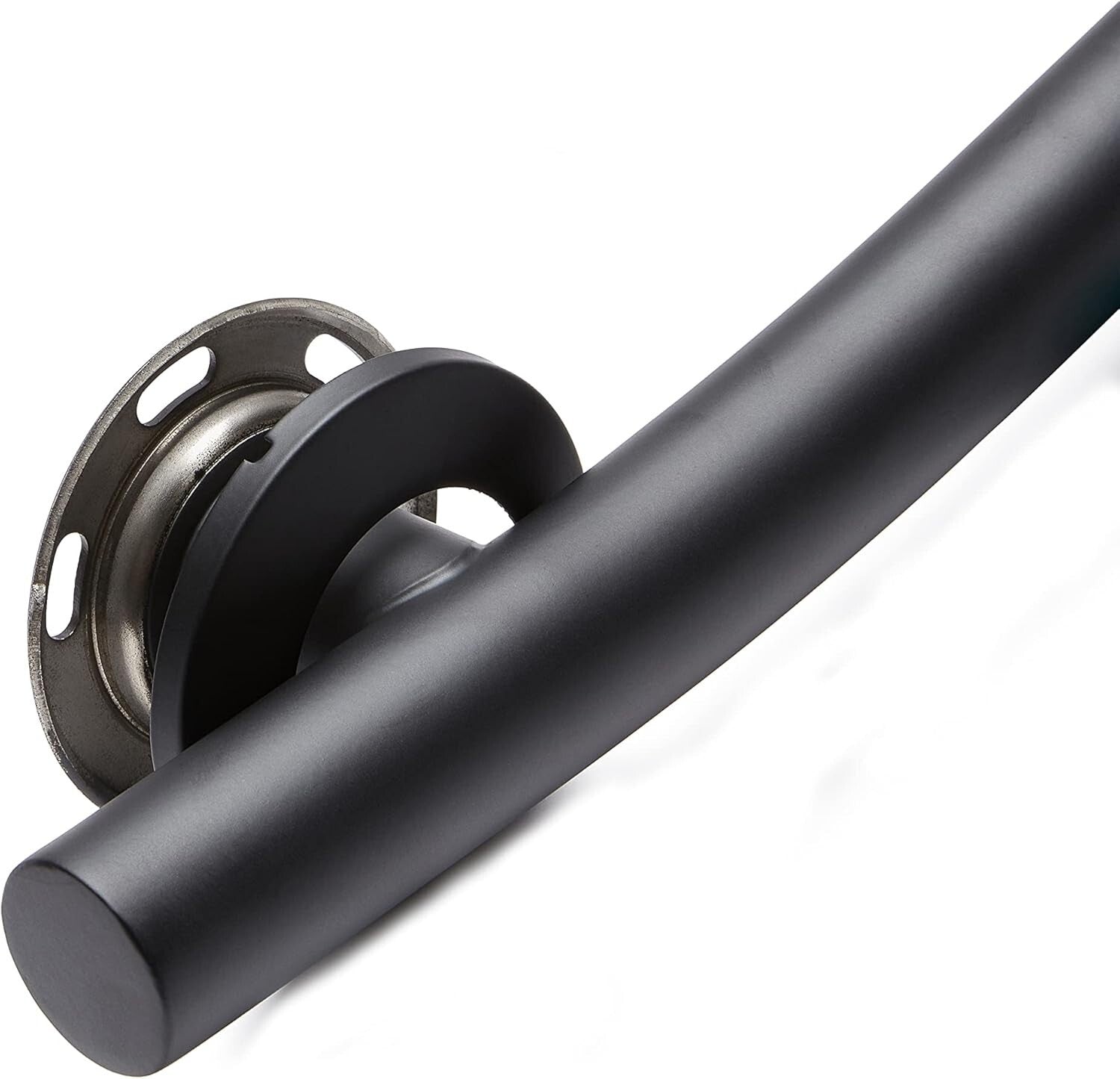 18'' ADA Compliant Wave-Shaped Grab Bar in Matte Black - 500 lbs Support