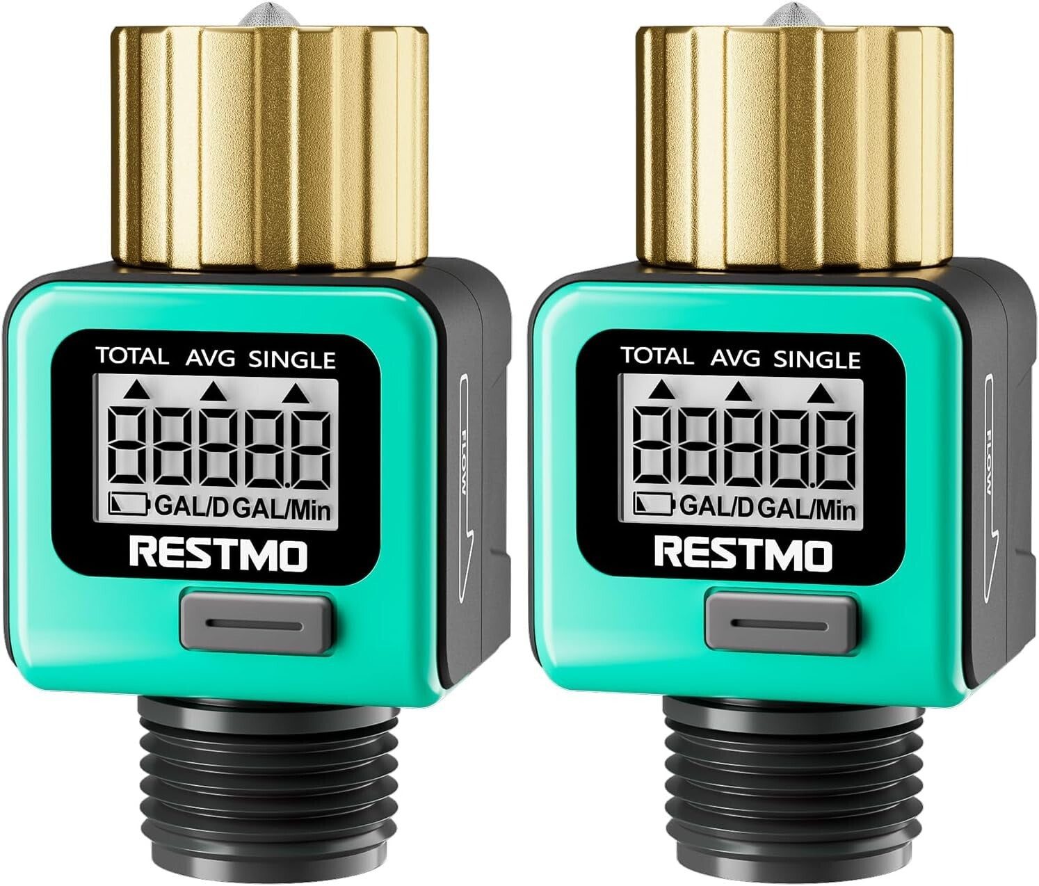 Durable Brass Water Flow Meter - 4 Modes for Accurate Garden Watering