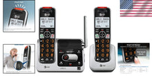 Load image into Gallery viewer, DECT 6.0 Cordless Phone System - 2 Handsets, Call Blocking &amp; Answering Machine
