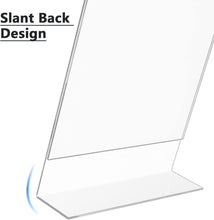 Load image into Gallery viewer, Durable Acrylic Sign Holders 8.5x11 - Slant Back Style for Professional Displays