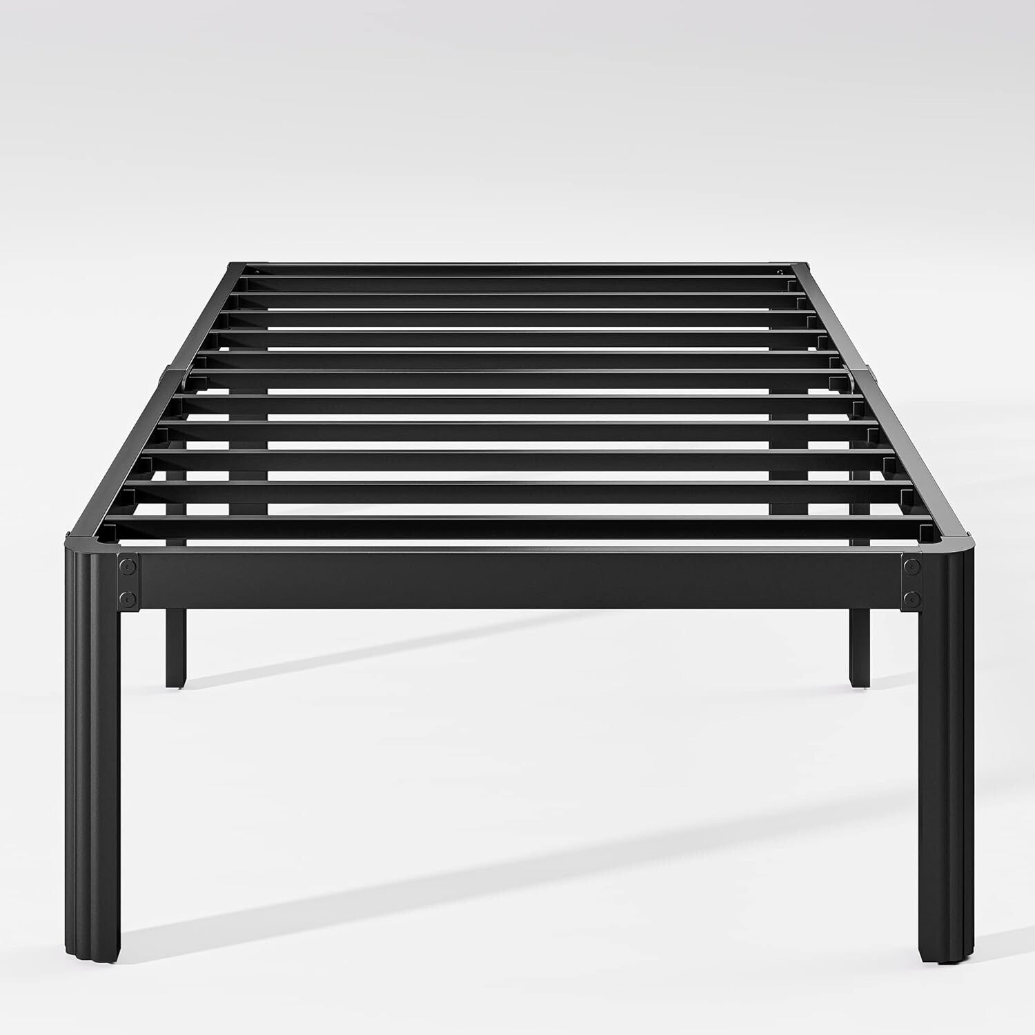 Twin XL Heavy Duty Platform Bed Frame - No Box Spring Required, Rounded Corners