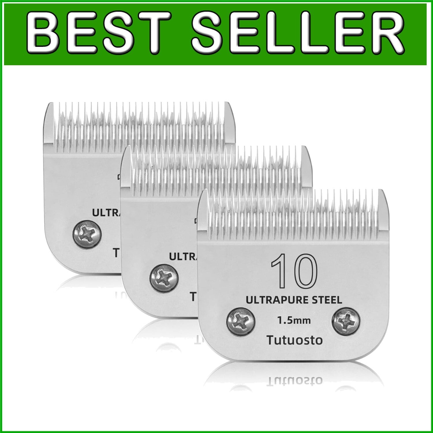 Efficient Detachable Clipper Blades for Dog Grooming - Rust-Resistant & Sharp