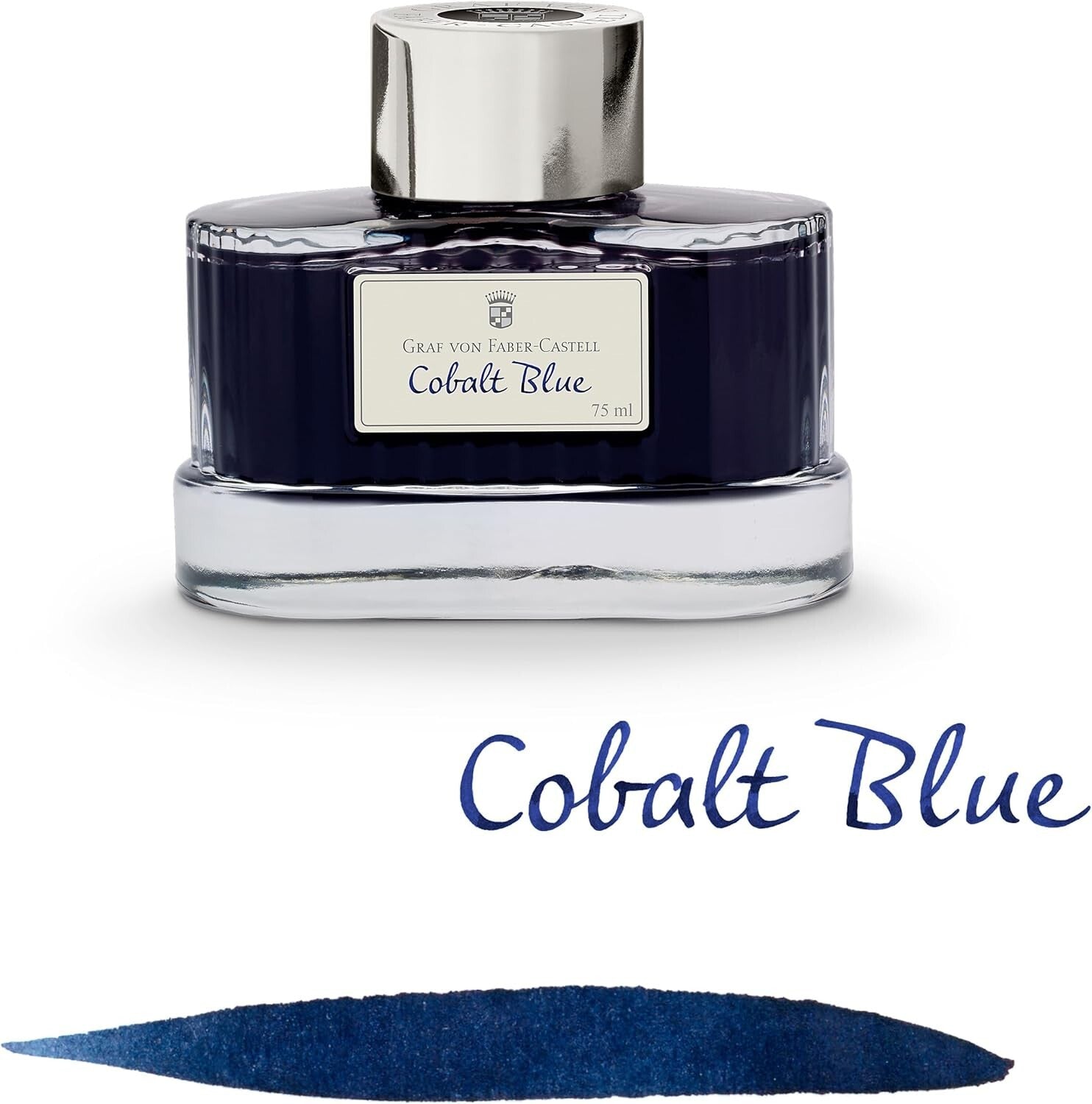 Indelible Cobalt Blue Ink in Elegant 75ml Bottle - Perfect for Creative Work