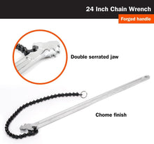 Load image into Gallery viewer, Ergonomic 24-Inch Chain Wrench - Forged Steel for Effortless Plumbing Tasks