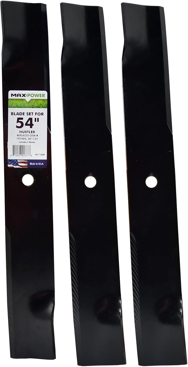 Precision 3-Blade Set for 54 in. Hustler Mowers - Replaces OEM 601124 & 797696