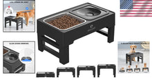 Load image into Gallery viewer, Stainless Steel Adjustable Dog Feeder with Anti-Slip Base for Healthy Pets
