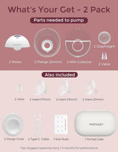 Load image into Gallery viewer, M5 Double-Sealed Wearable Pump - Effortless Breastfeeding with 2 Pumps in Lilac