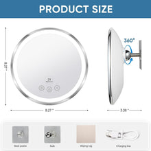 Load image into Gallery viewer, Anti-Fog Heated Shower Mirror with Adjustable Lighting - Perfect for Shaving