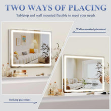 Load image into Gallery viewer, Professional LED Vanity Mirror with 10X Magnification &amp; Adjustable Brightness