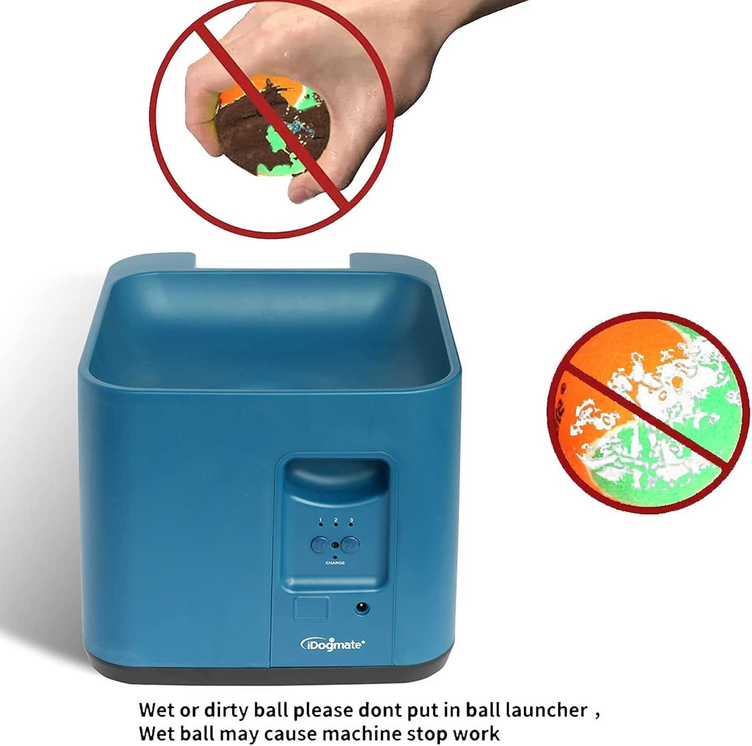 Rechargeable Automatic Tennis Ball Thrower for Medium & Big Dogs - 3 Balls