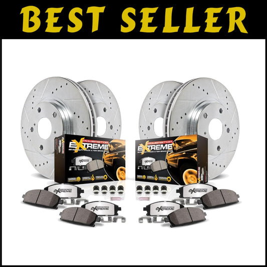 Complete Carbon-Fiber Brake Pad & Rotor Kit for Towing - Fits 2006-2022 Ram 1500