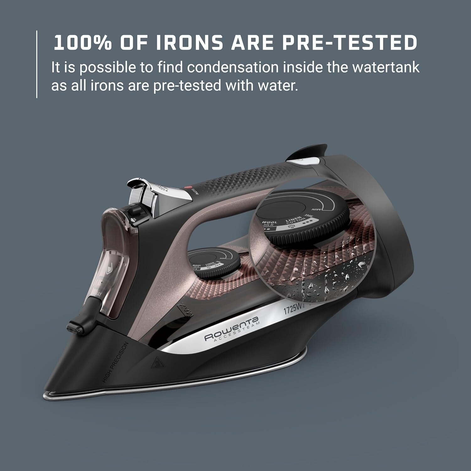 Ultimate Steam Iron with Retractable Cord - 350 Micro-Holes for Perfect Coverage