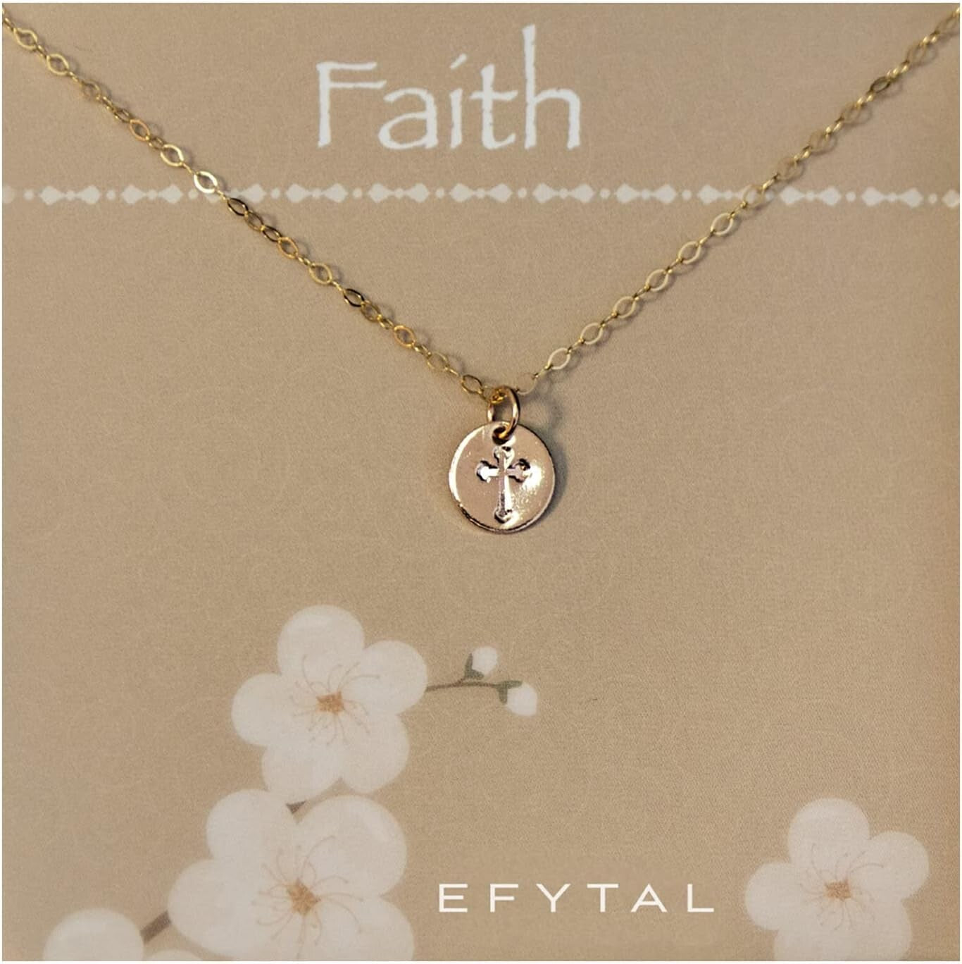 Timeless 14k Gold Filled Cross Necklace - Ideal for Women’s First Communion