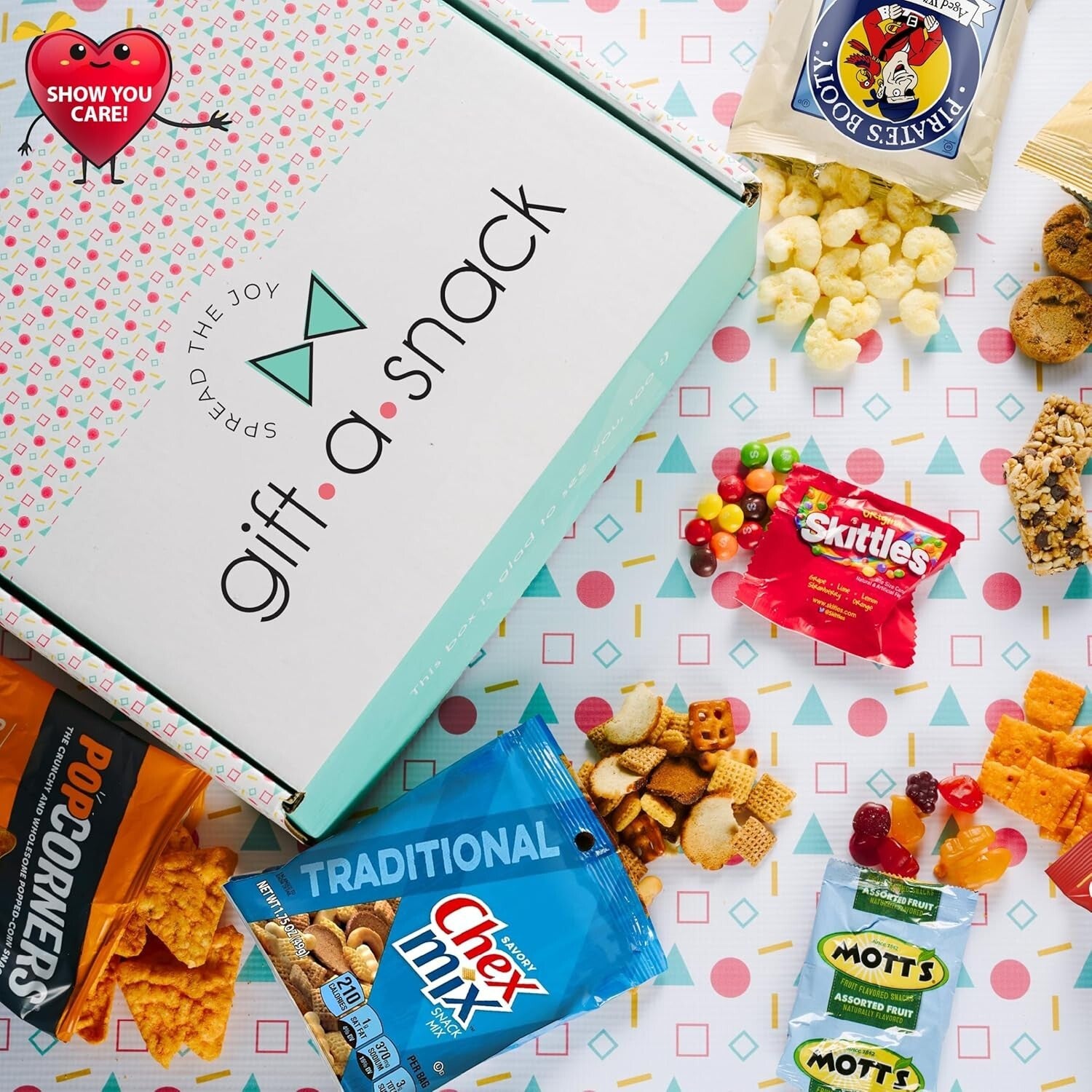 Deluxe Snack Box Care Package with Greeting Card - 150 Sweet & Savory Treats