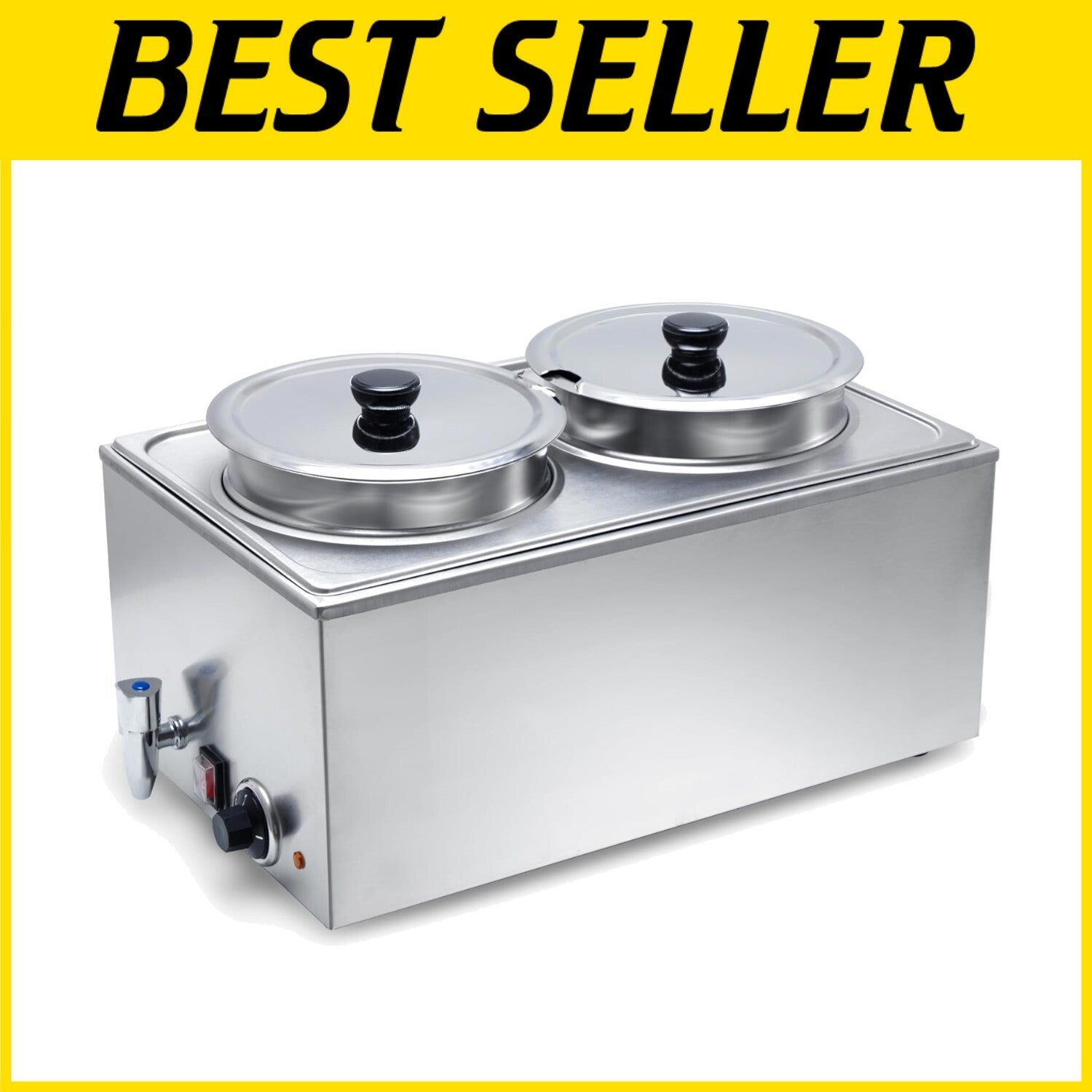 ETL Certified Bain Marie Buffet Table - Easy Clean Stainless Steel Food Warmer