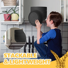 Load image into Gallery viewer, Elegant 40-Piece Service for 8 - Unbreakable Black Dinner Set for Every Occasion