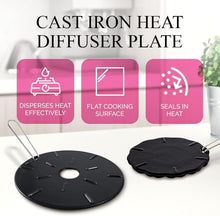 Load image into Gallery viewer, Set of 2 Cast Iron Heat Diffusers - 8.25'' &amp; 6.75'' for Gas and Electric Stoves