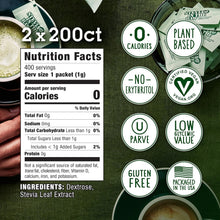 Load image into Gallery viewer, Vegan &amp; Gluten-Free Stevia Sweetener - 200 Zero-Calorie Packets for Drinks