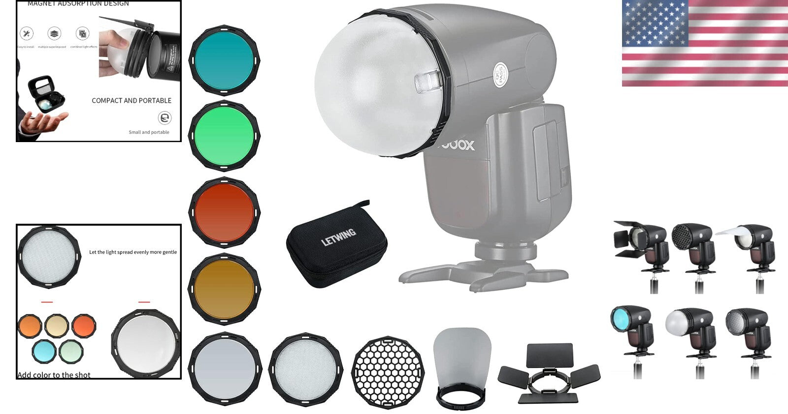 Versatile Godox AD200/AD200Pro Flash Accessory Kit - Creative Lighting Solutions