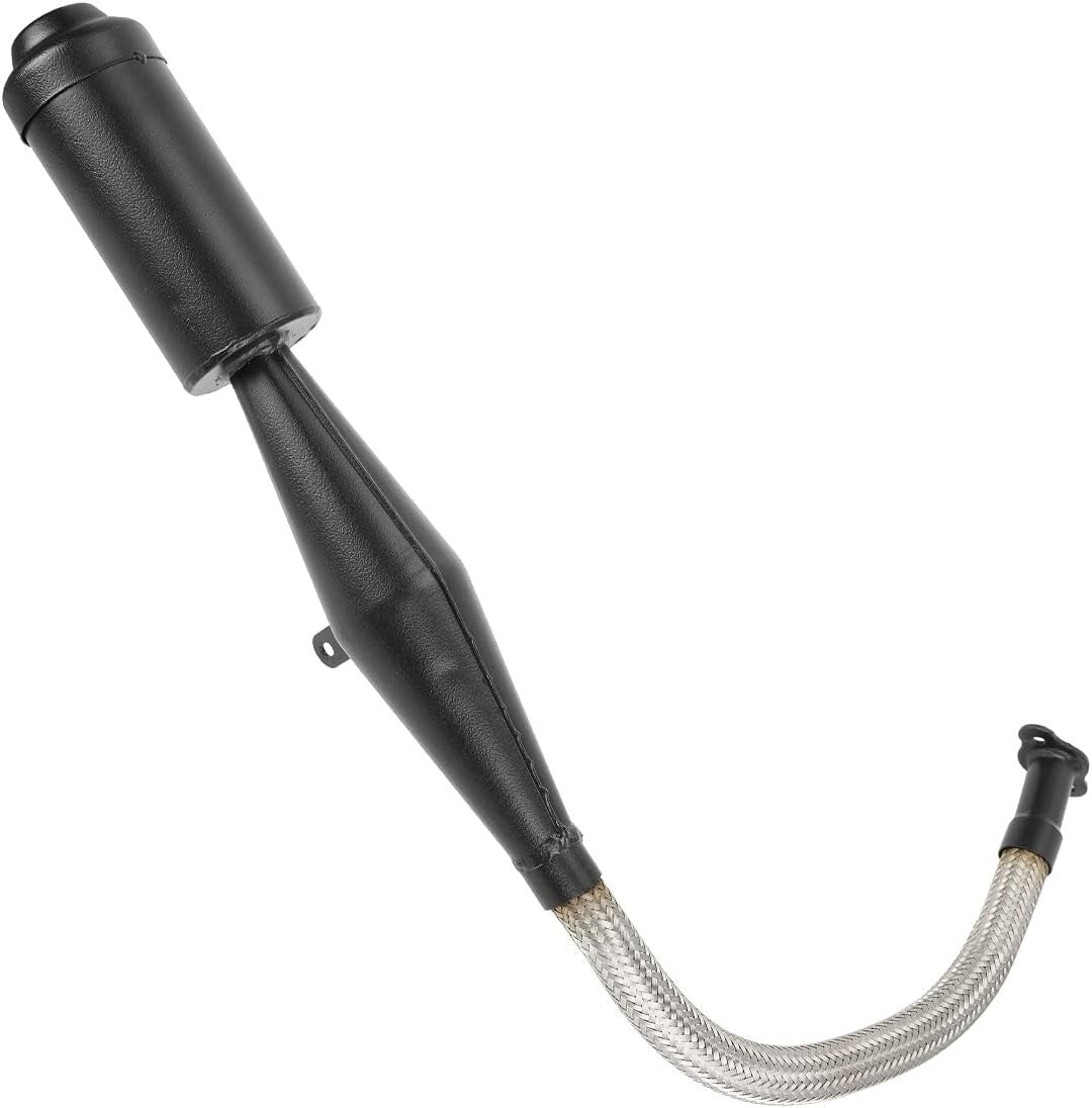 Premium Flexible Exhaust Muffler with Gasket for 2 Stroke 49cc to 100cc Bikes