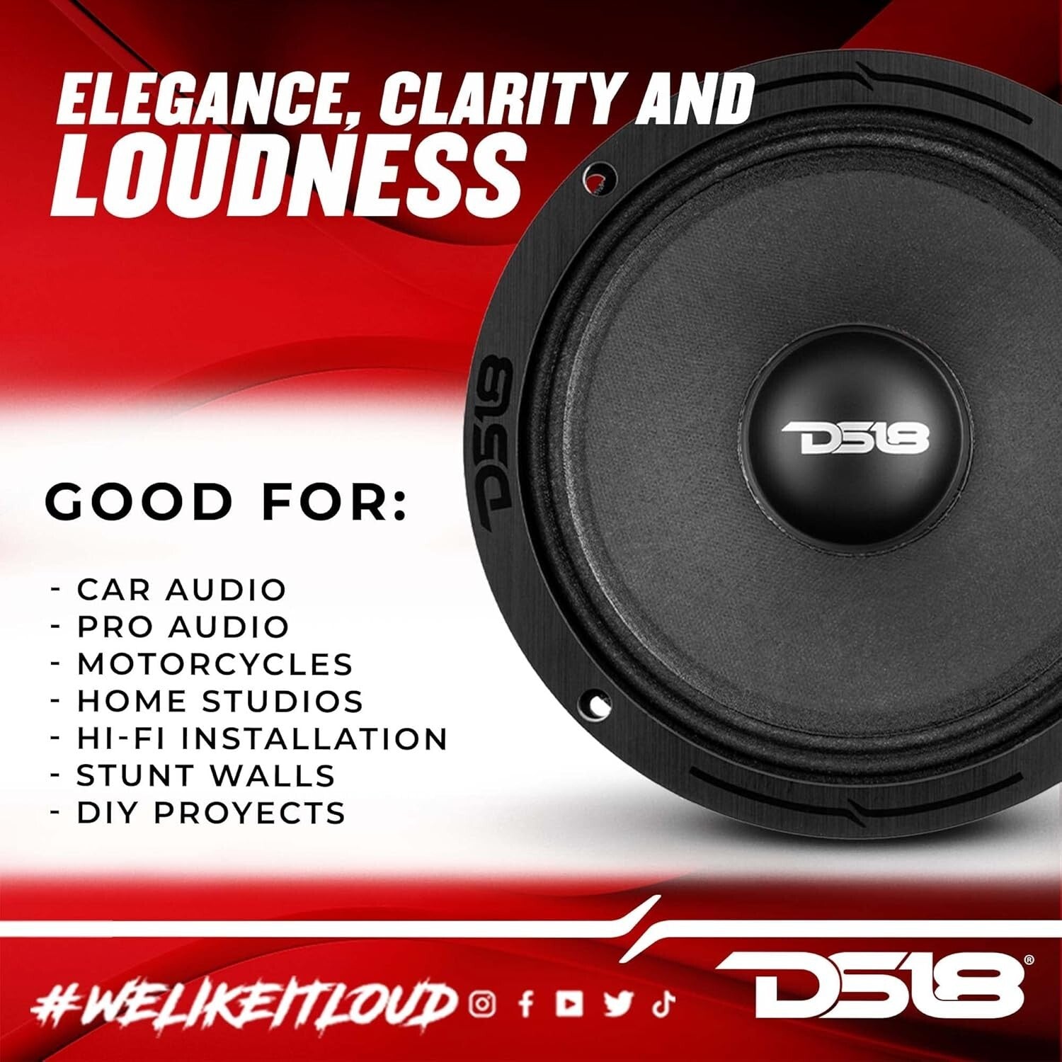8-Inch Pro Audio Speaker with 99dB Sensitivity - Loud and Clear Performance