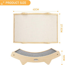 Load image into Gallery viewer, Stylish Indoor Cat Scratch Pad - Double-Sided with Wooden Frame 16.5x10.8 in