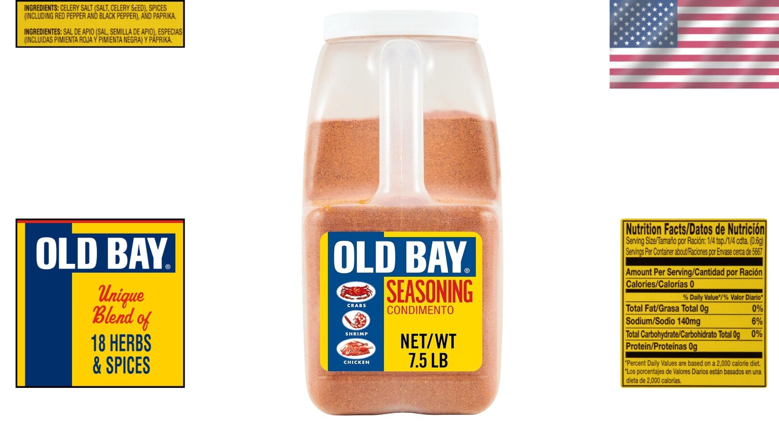 Unlock Bold Flavors with OLD BAY Seasoning - 7.5 lb for Cooking and Grilling
