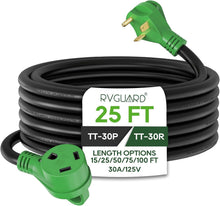 Load image into Gallery viewer, Weather-Resistant 30A RV Extension Cord, 25ft with Power Indicator &amp; Organizer