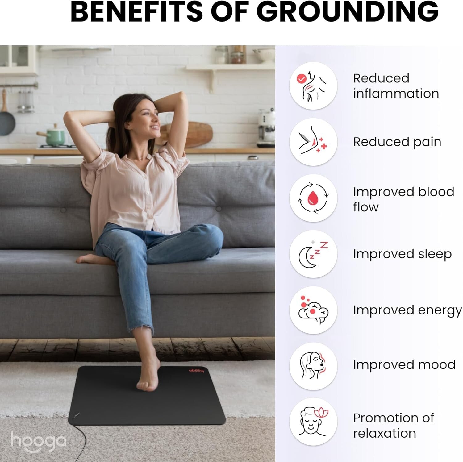 Indoor Grounding Mat Duo for Stress Relief, Energy Balance - Ideal Wellness Gift