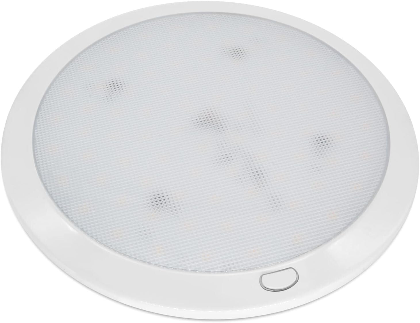 Versatile 12V LED Ceiling Light - Dimmable with Push Button Control, 8.5-Inch