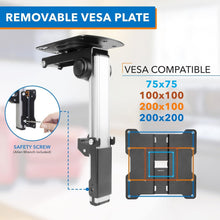Load image into Gallery viewer, Adjustable Flip Down TV &amp; Monitor Mounting Solution - 90° Tilt for Small Spaces