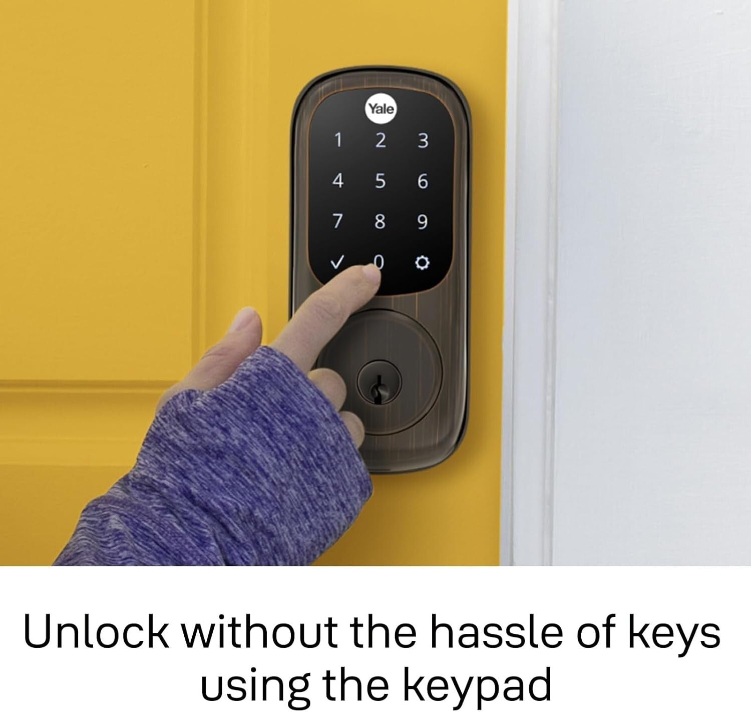 Easy-Install Bronze Deadbolt with Touchscreen Keypad - Safety & Style Combined