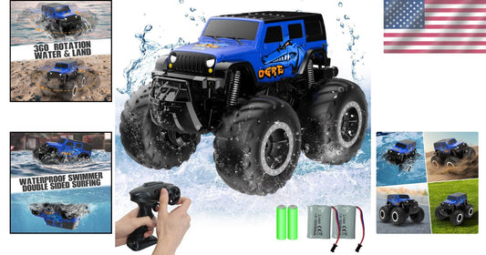 Amphibious Remote Control Car - All-Terrain Waterproof Monster Truck for Kids