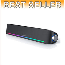 Load image into Gallery viewer, Dynamic Sound Bar Speakers with Bass Boost and RGB Lighting – USB Powered