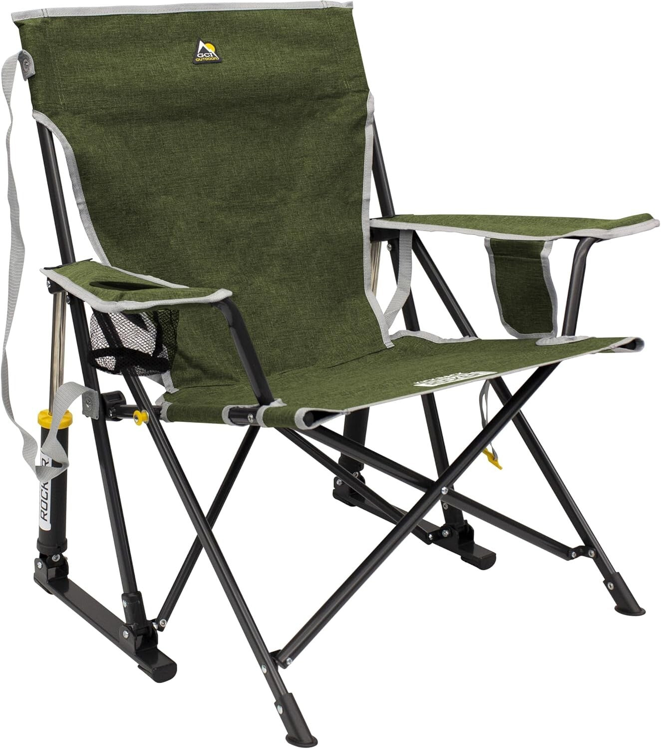 Compact Kickback Rocker Folding Chair for Camping - 250 lbs Capacity, Easy Setup