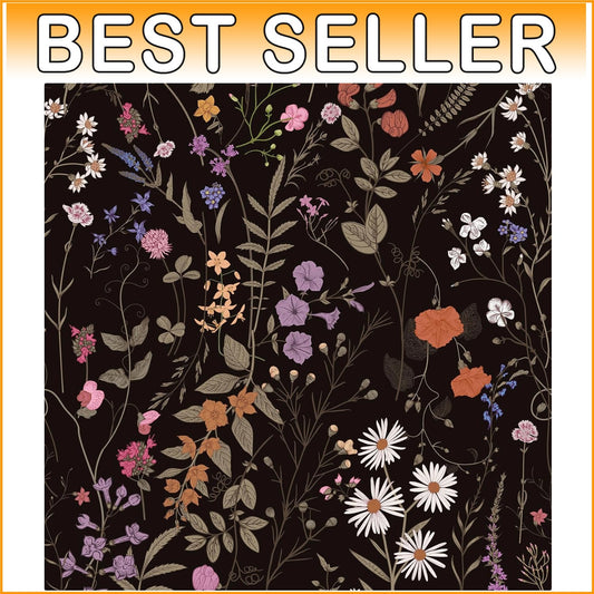 Durable Floral Self-Adhesive Wallpaper - 472" x 17.3" for Easy DIY Updates