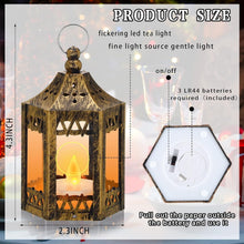 Load image into Gallery viewer, Charming 20-Pc LED Mini Lanterns for Table Centerpieces - Gold Finish